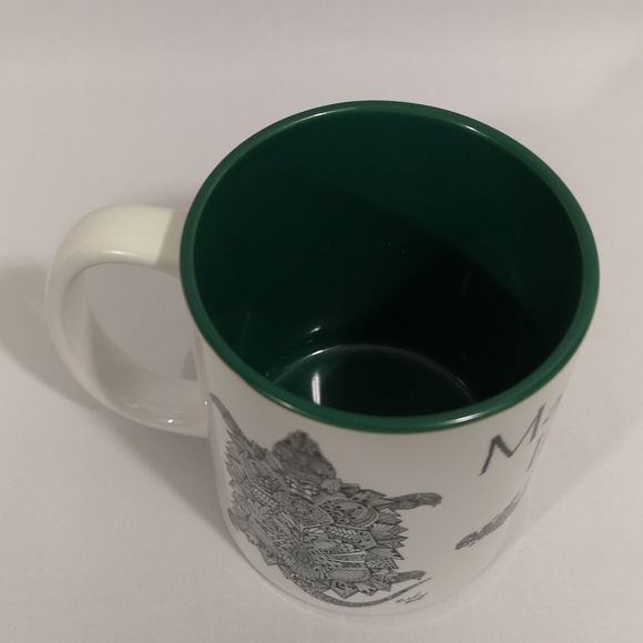 Manitoulin Island Coffee Tea Mug with Art Turtle, Fantastic Cond, White & Green - Picture 4 of 5